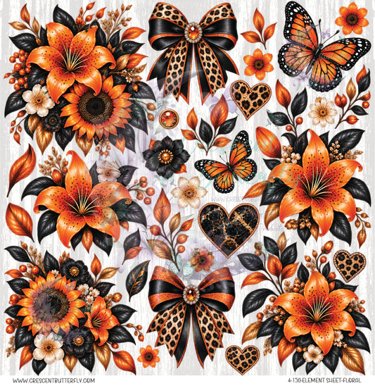 4-150-Element Sheet-Floral UV DTF