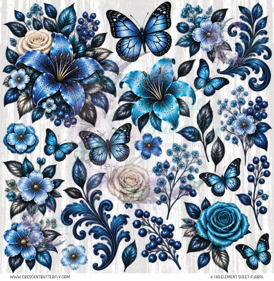 4-160-Element Sheet-Floral UV DTF