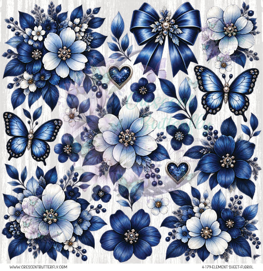 4-179-Element Sheet-Floral UV DTF