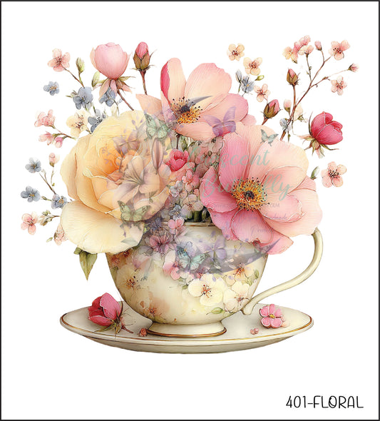 401-Floral UV DTF Decal