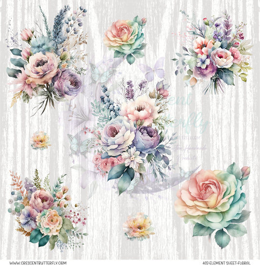 402-Element Sheet-Floral UV DTF