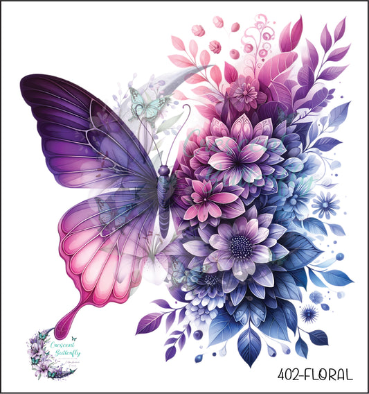402-Floral UV DTF Decal