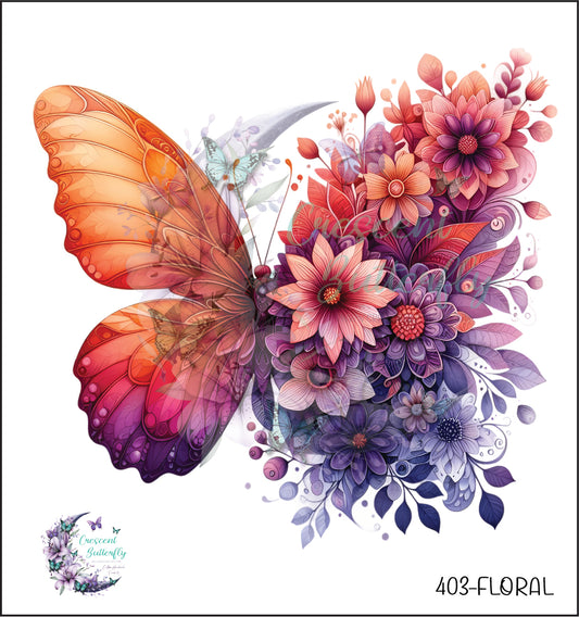 403-Floral UV DTF Decal