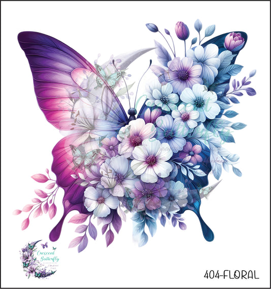 404-Floral UV DTF Decal