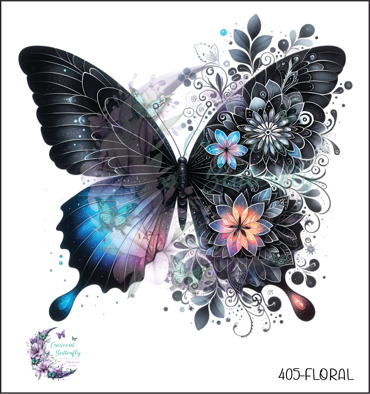 405-Floral UV DTF Decal