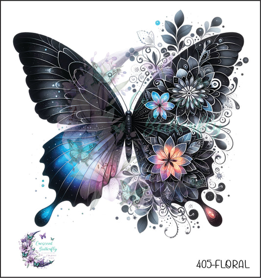 405-Floral UV DTF Decal