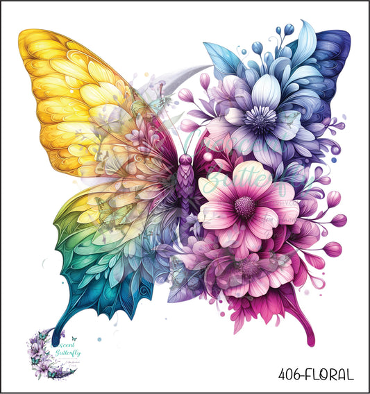 406-Floral UV DTF Decal