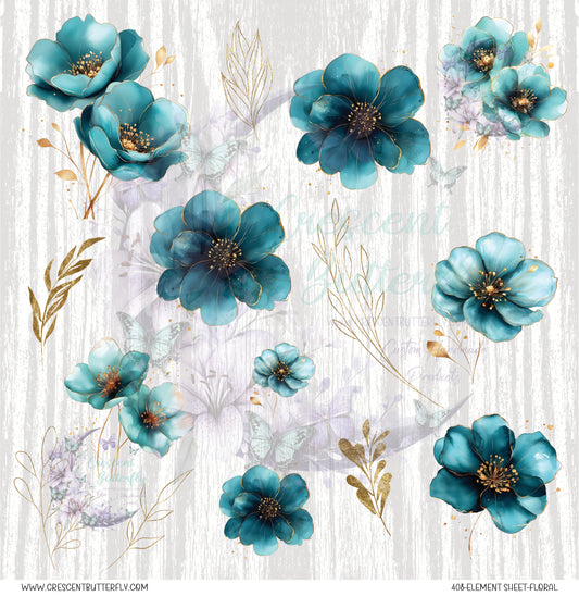 408-Element Sheet-Floral UV DTF