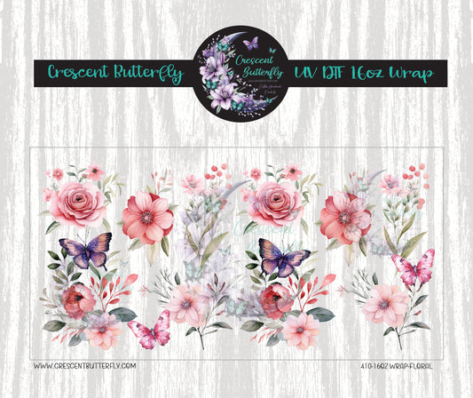 410-16oz Wrap-Floral UV DTF