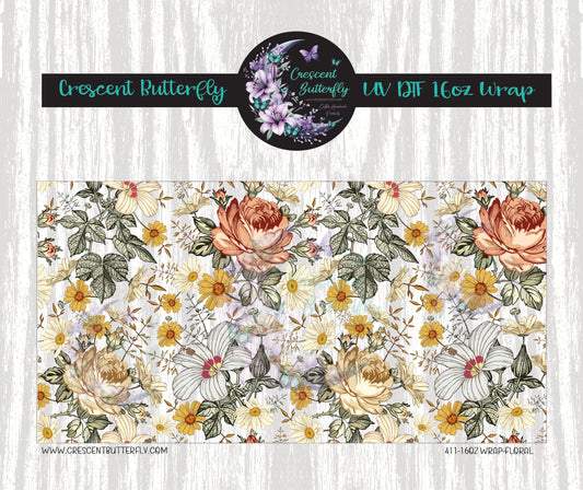 411-16oz Wrap-Floral UV DTF