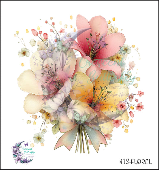 413-Floral UV DTF Decal