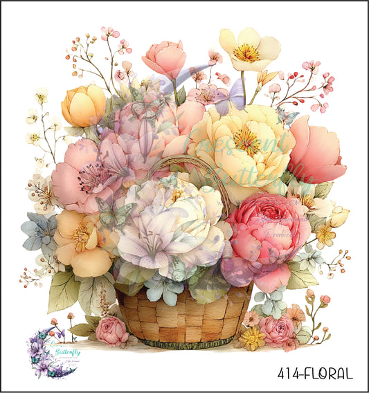 414-Floral UV DTF Decal