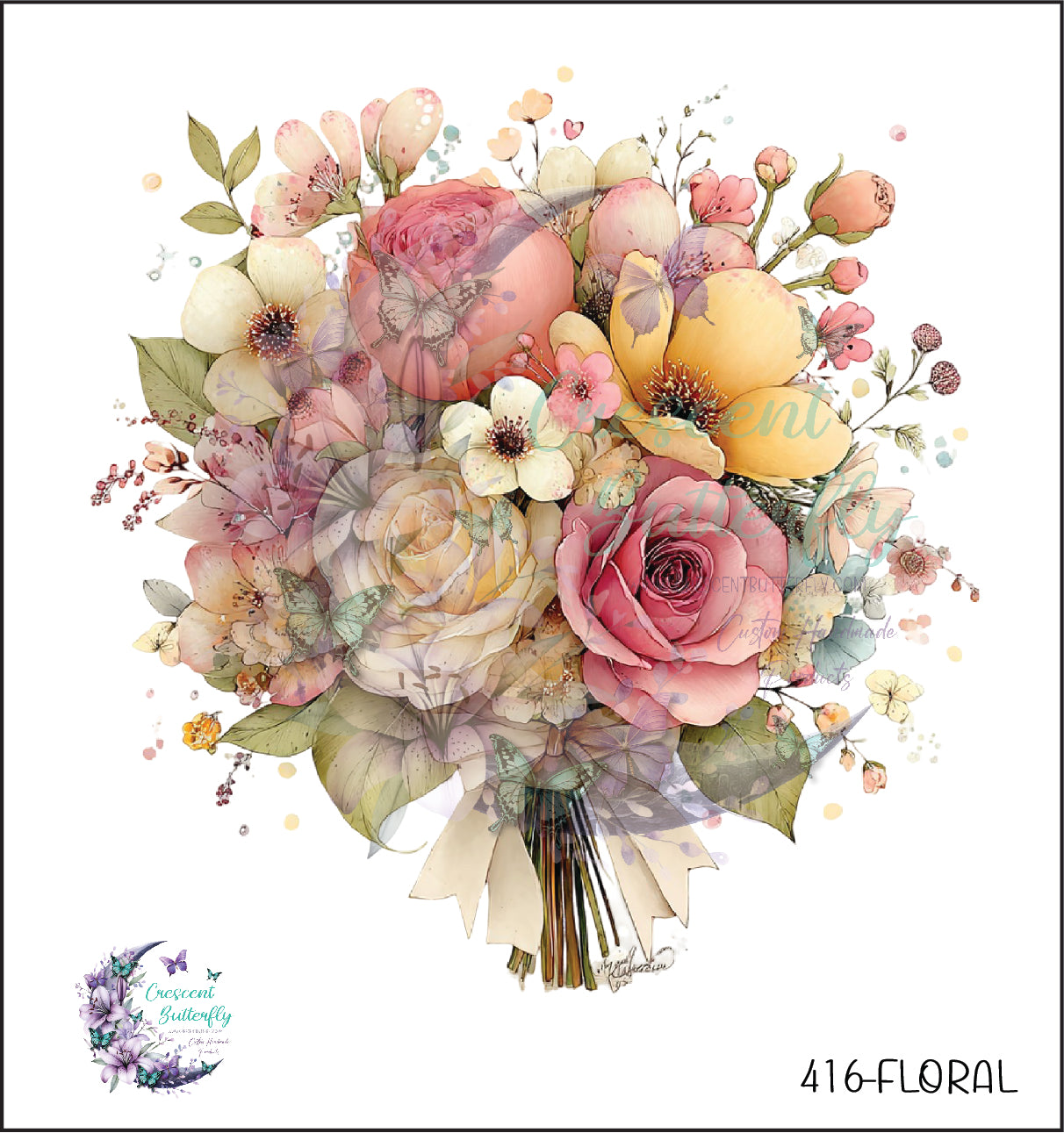 416-Floral UV DTF Decal