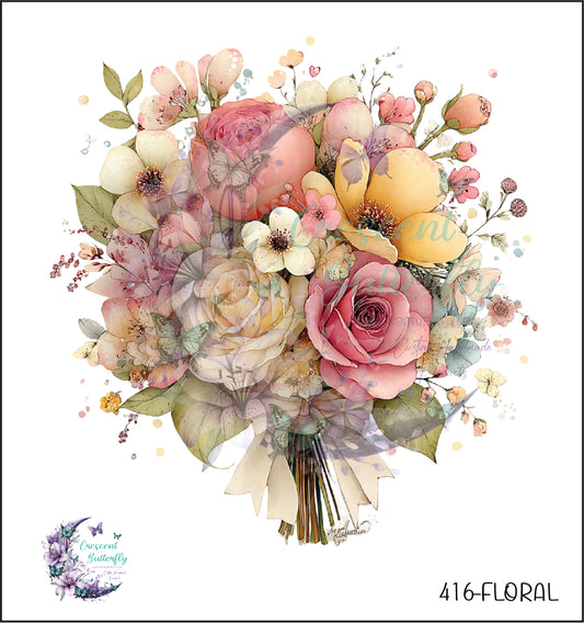 416-Floral UV DTF Decal