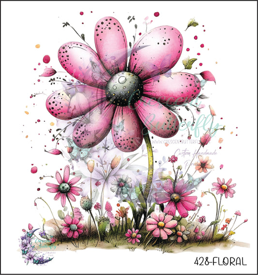 428-Floral UV DTF Decal