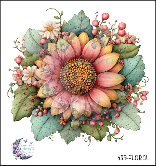 439-Floral UV DTF Decal