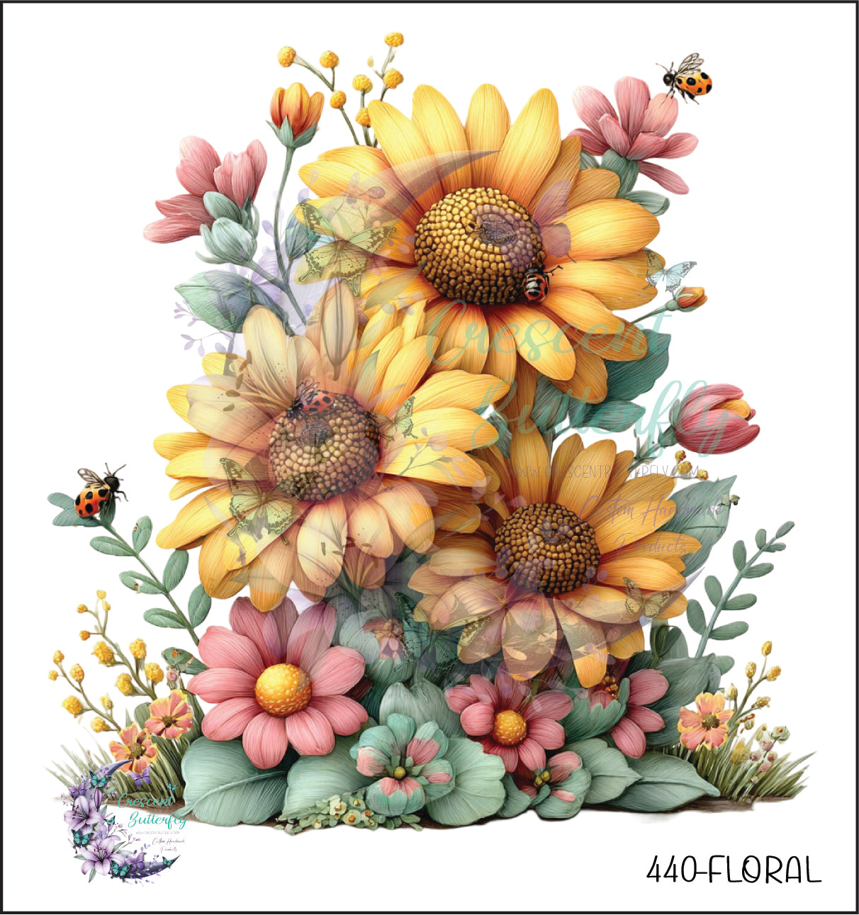 440-Floral UV DTF Decal