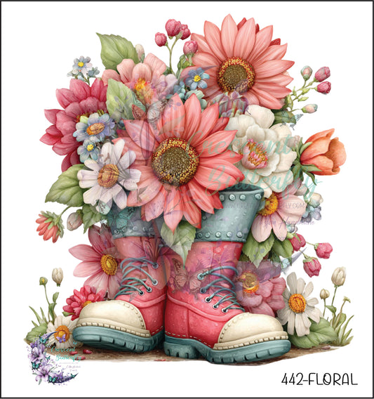 442-Floral UV DTF Decal