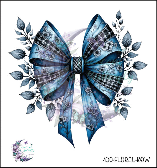 450-Floral-Bow UV DTF Decal
