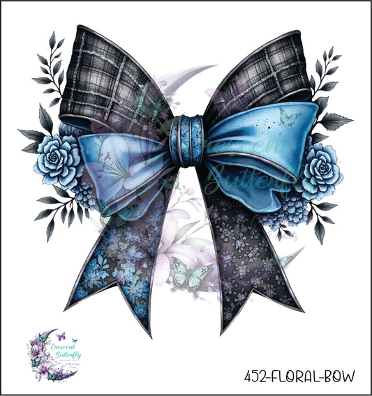 452-Floral-Bow UV DTF Decal
