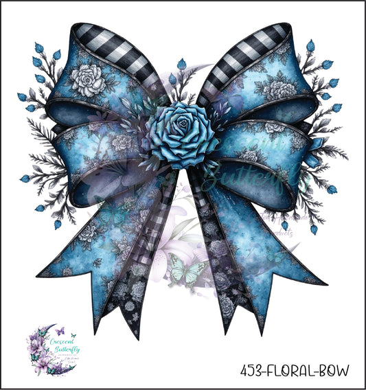 453-Floral-Bow UV DTF Decal