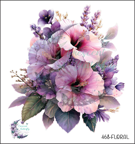 468-Floral UV DTF Decal
