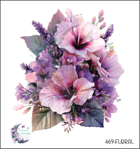 469-Floral UV DTF Decal
