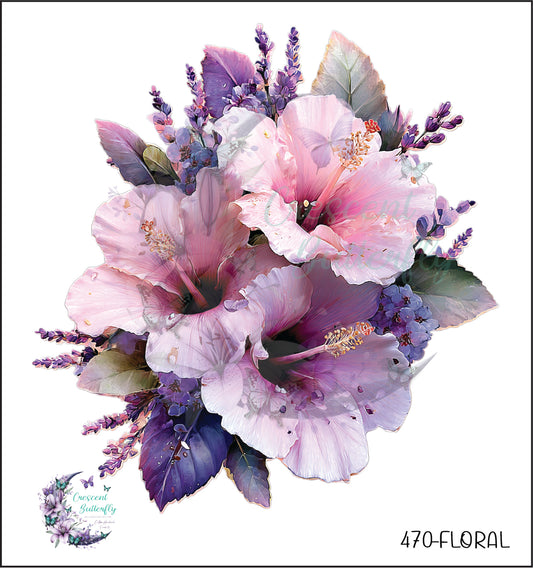 470-Floral UV DTF Decal