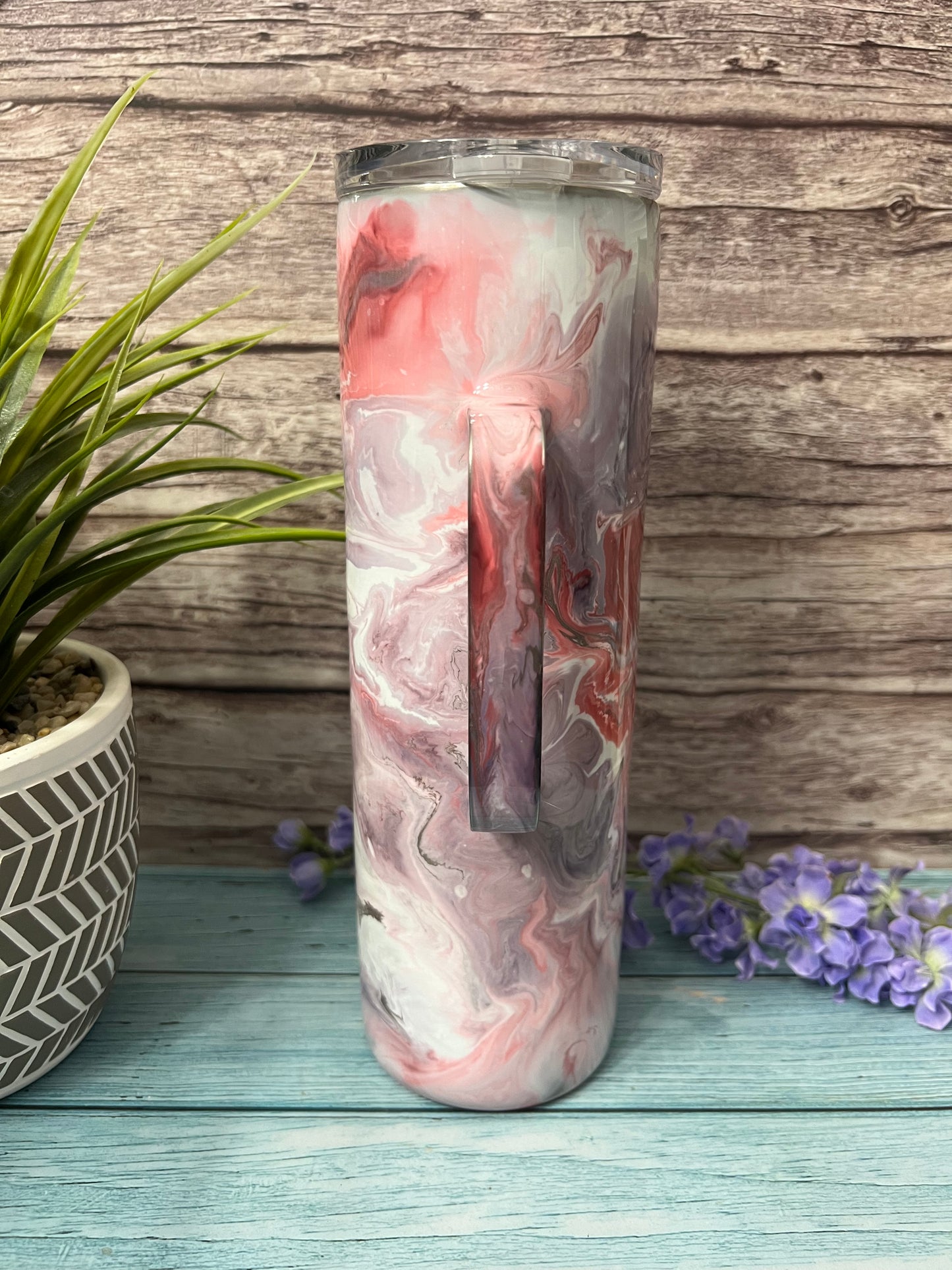 RTS #57 -30oz Skinny Hoggdle Tumbler-Eggplant Marble Pre Made-RTS