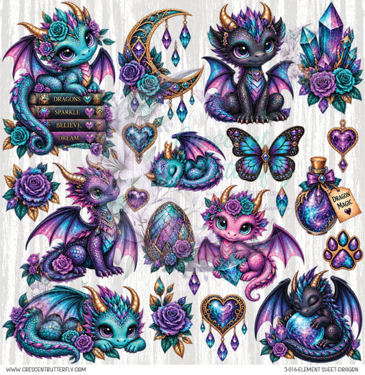 5-016-Element Sheet-Dragon UV DTF