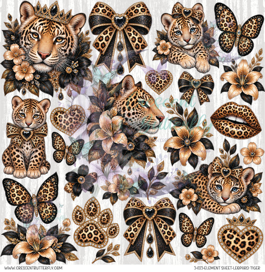5-025-Element Sheet-Leopard Tiger UV DTF