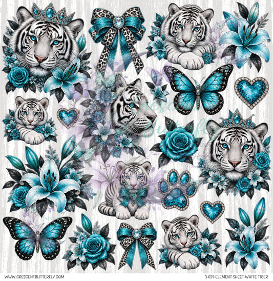 5-029-Element Sheet-White Tiger UV DTF