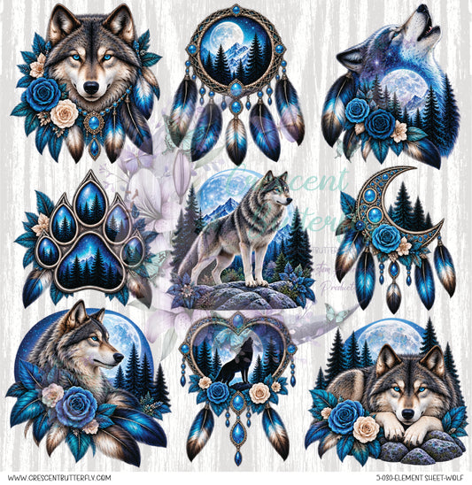 5-030-Element Sheet-Wolf UV DTF