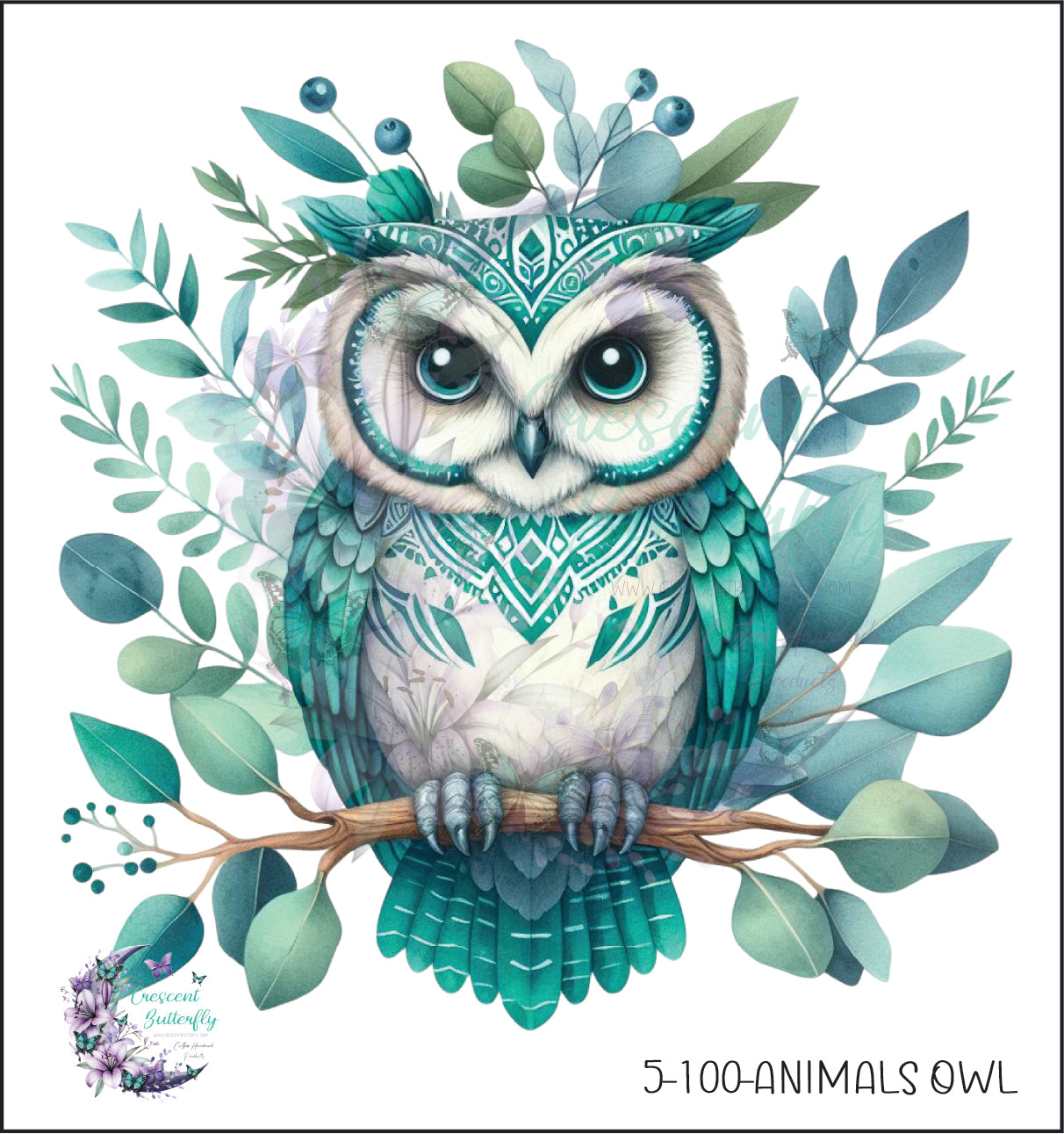 5-100-Animals Owl UV DTF Decal