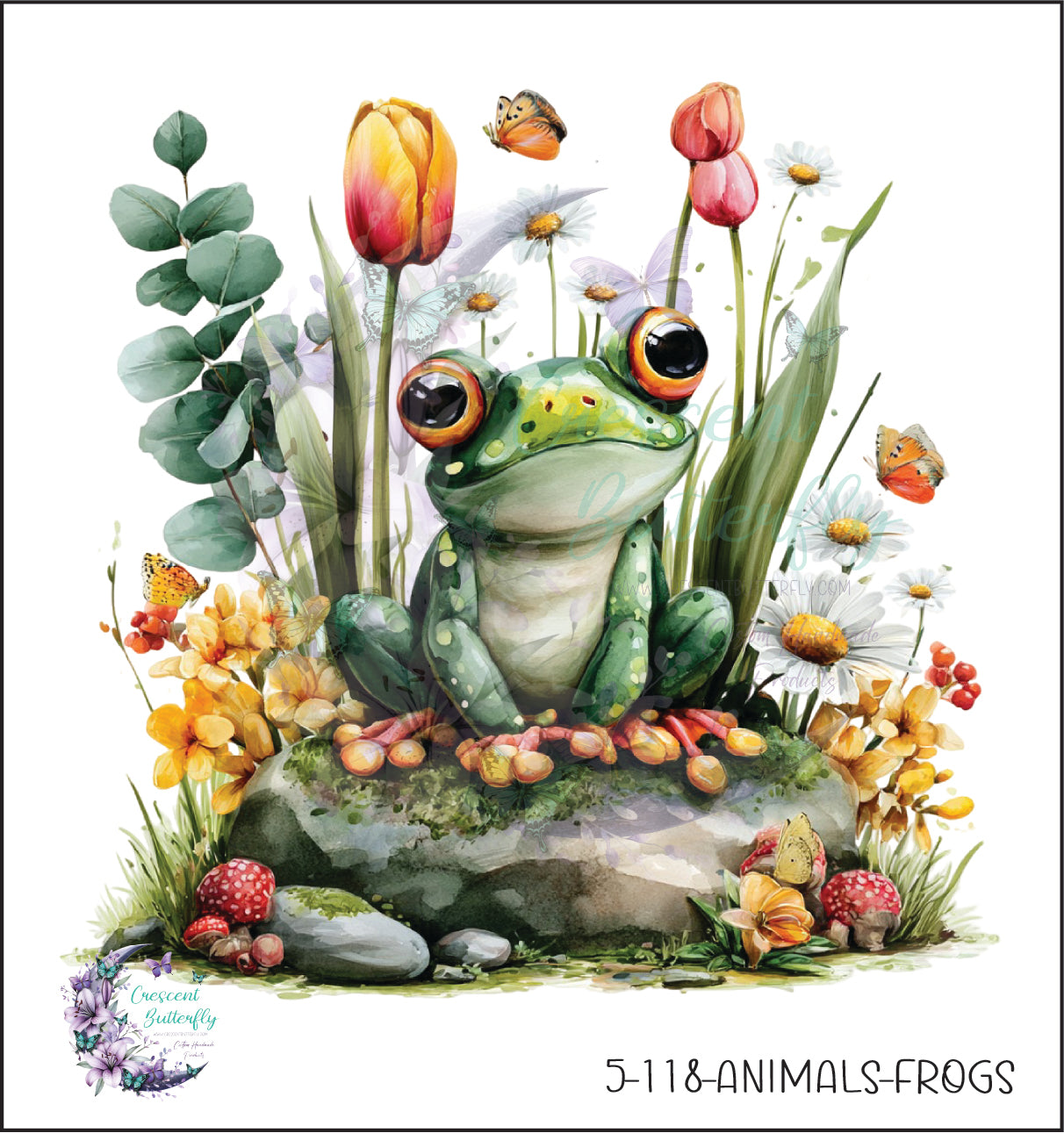 5-118-Animals-Frogs UV DTF Decal