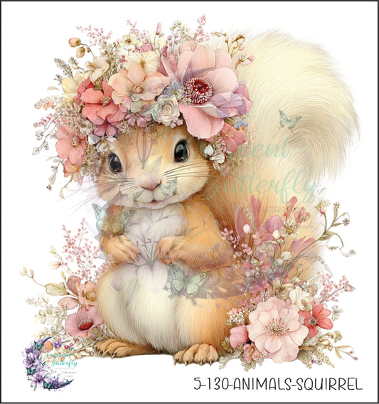 5-130-Animals-Squirrel UV DTF Decal