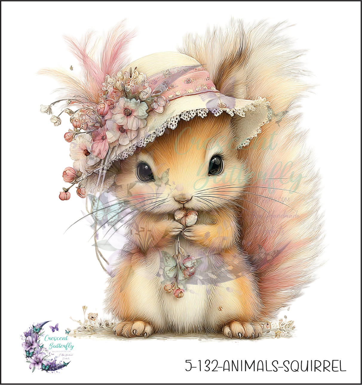 5-132-Animals-Squirrel UV DTF Decal