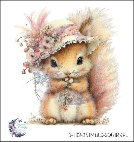5-132-Animals-Squirrel UV DTF Decal