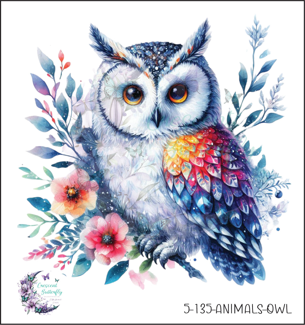 5-135-Animals-Owl UV DTF Decal