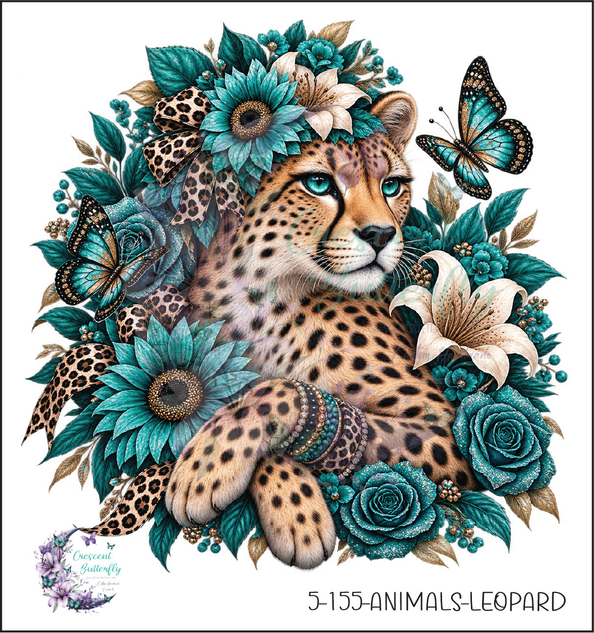 5-155-Animals-Leopard UV DTF Decal