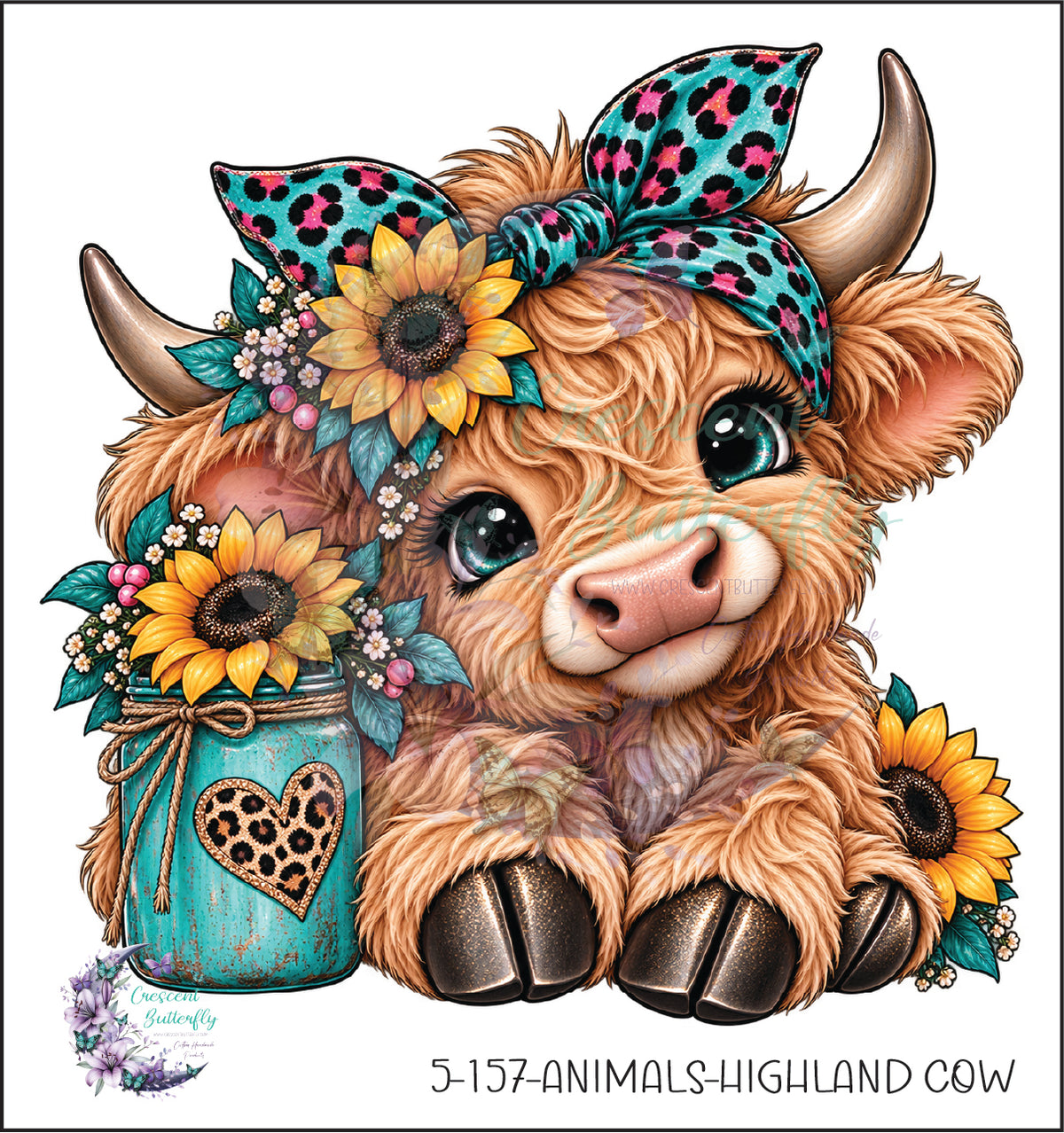 5-157-Animals-Highland Cow UV DTF Decal