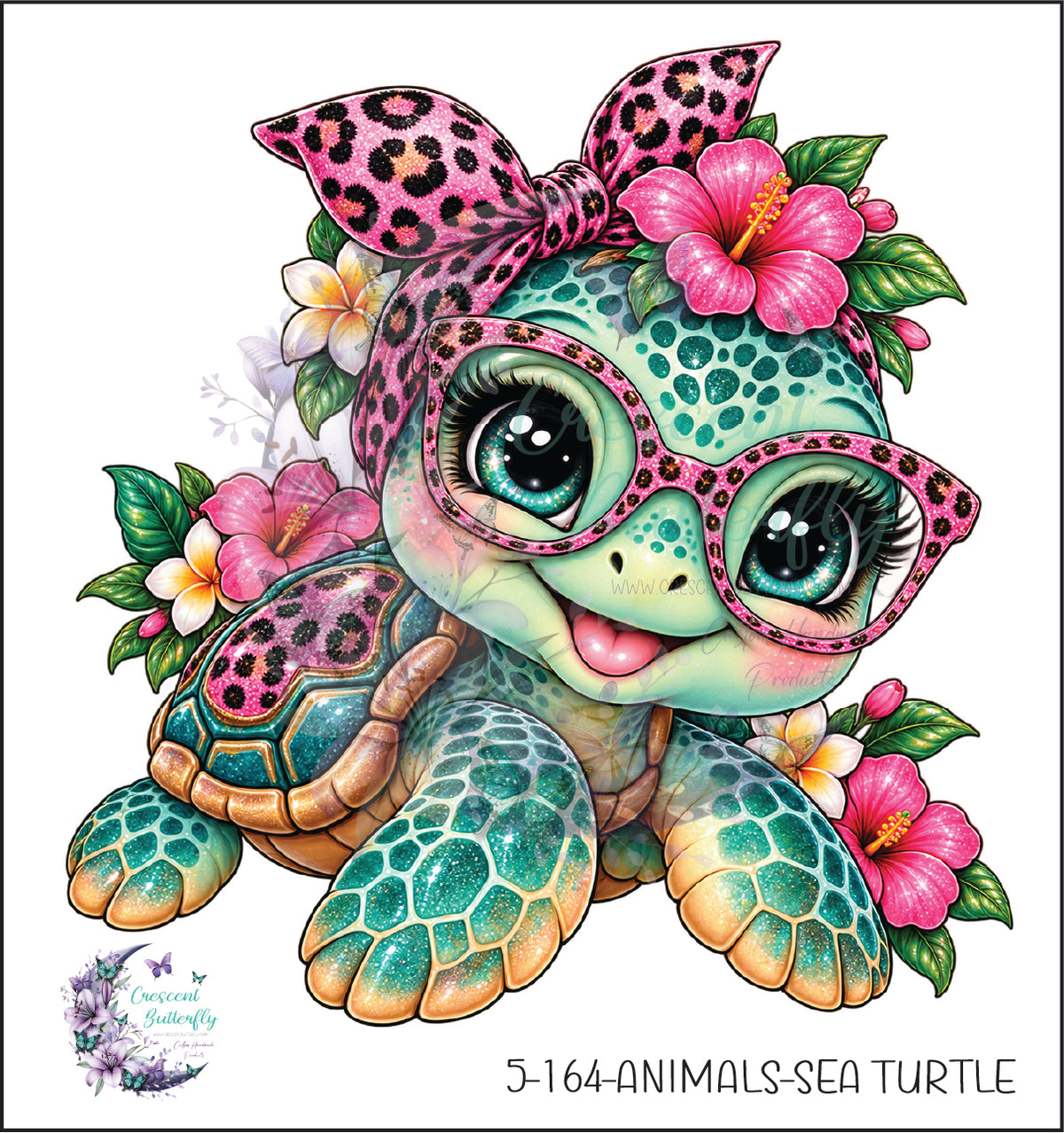 5-164-Animals-Sea Turtle UV DTF Decal