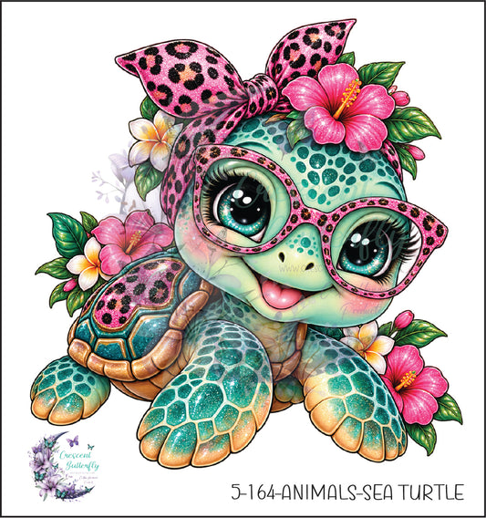 5-164-Animals-Sea Turtle UV DTF Decal