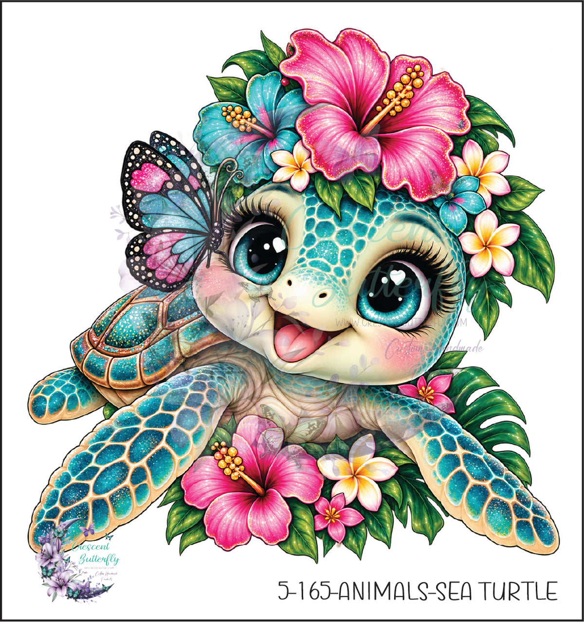 5-165-Animals-Sea Turtle UV DTF Decal
