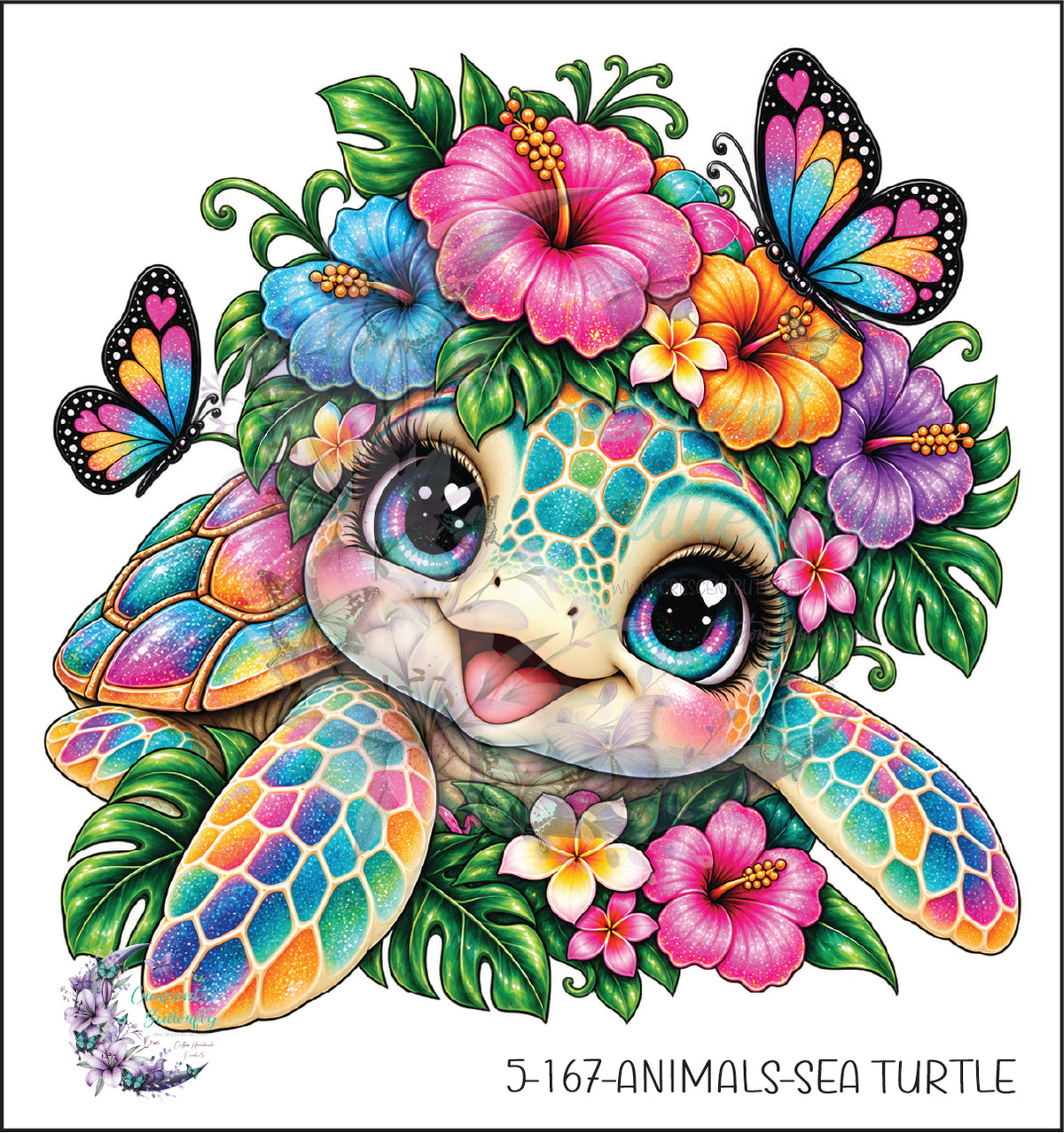 5-167-Animals-Sea Turtle UV DTF Decal