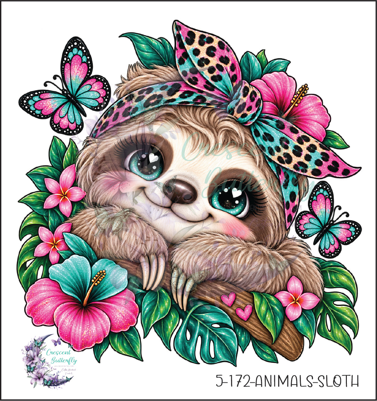 5-172-Animals-Sloth UV DTF Decal