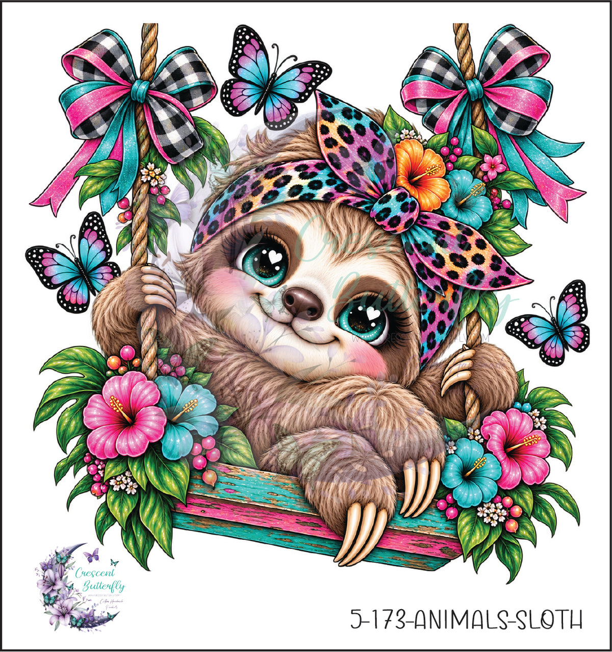 5-173-Animals-Sloth UV DTF Decal