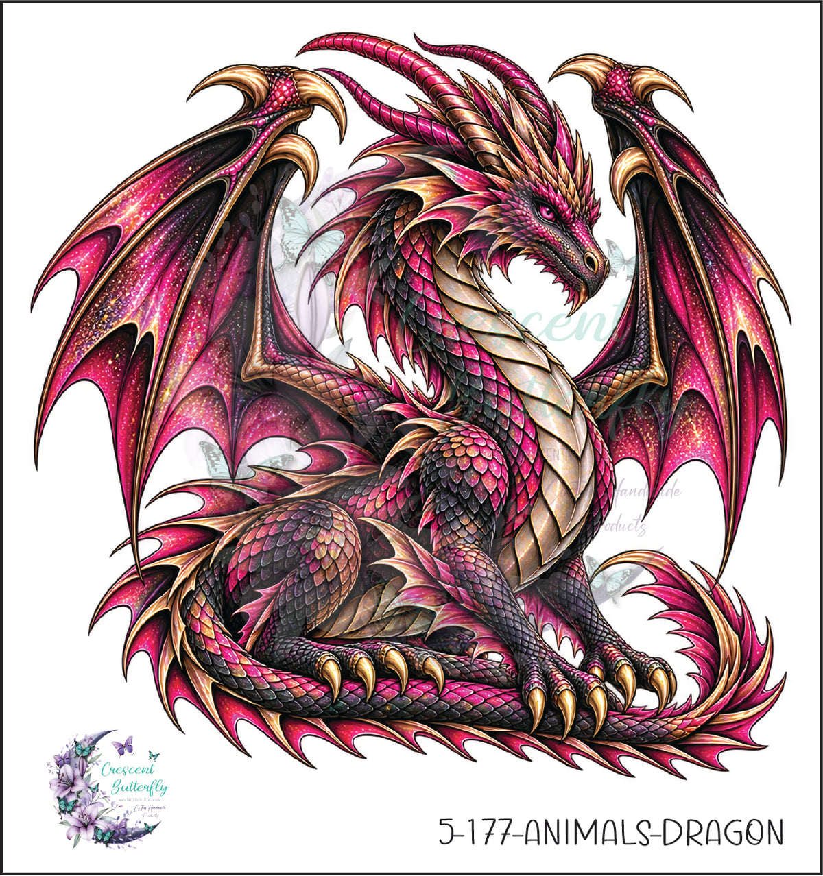 5-177-Animals-Dragon UV DTF Decal