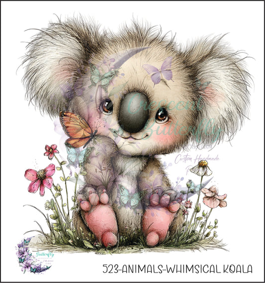 523-Animals-Whimsical Koala UV DTF Decal