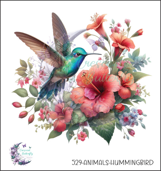 529-Animals-HummingBird UV DTF Decal